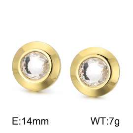 Stainless Steel Stone&Crystal Earring